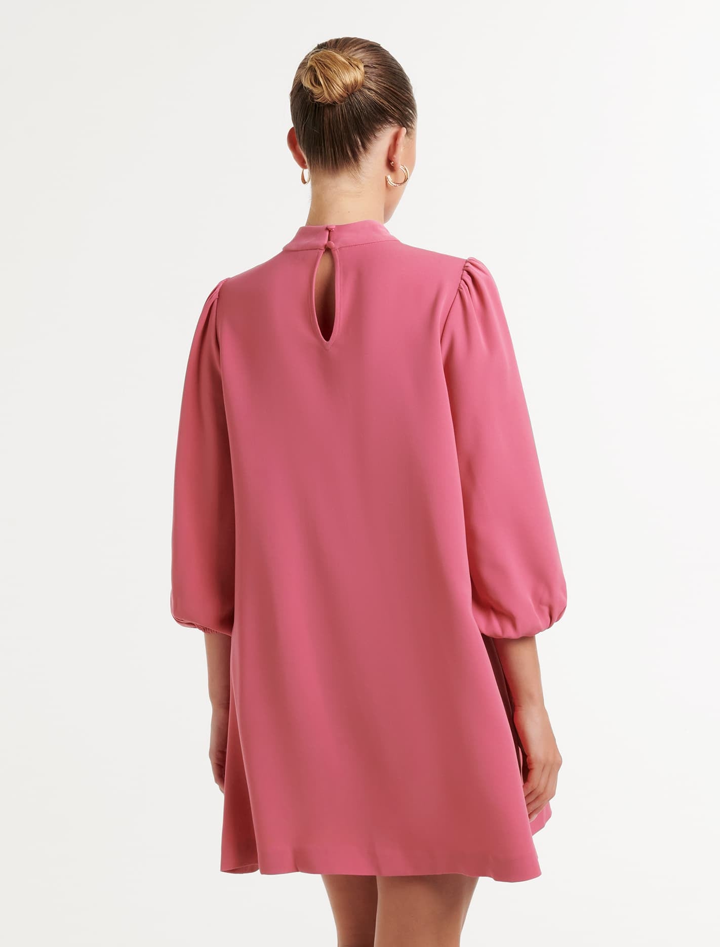 Jenna 3/4 Sleeve Shift Dress Raspberry Jelly