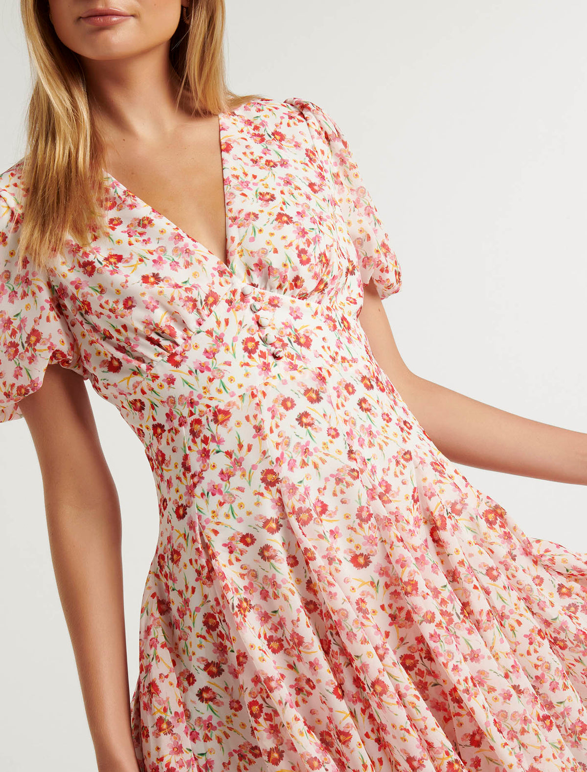 Amelia Printed Empire Mini Dress Jamieson Ditsy