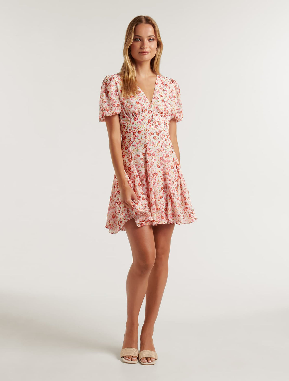 Amelia Printed Empire Mini Dress Jamieson Ditsy