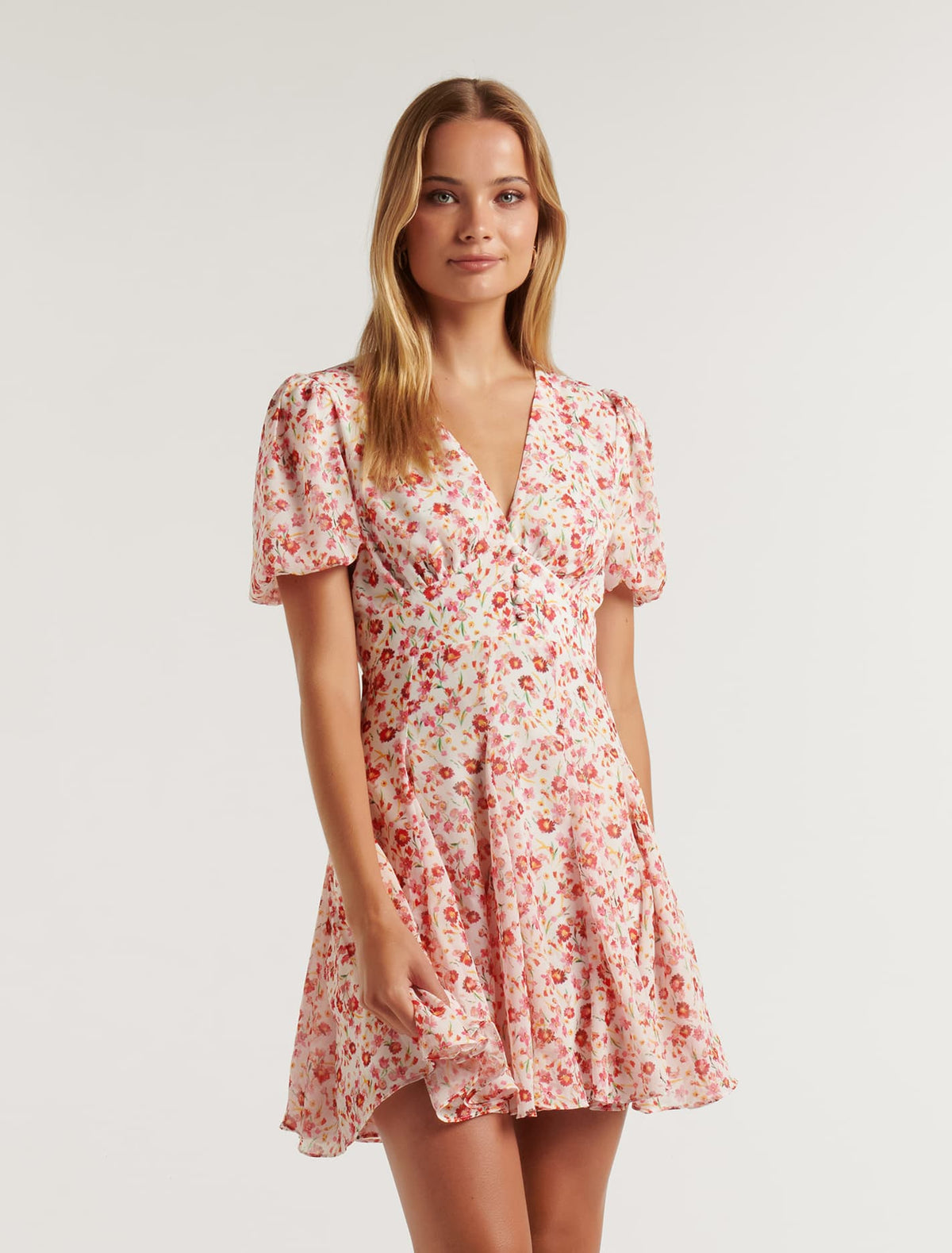 Amelia Printed Empire Mini Dress Jamieson Ditsy