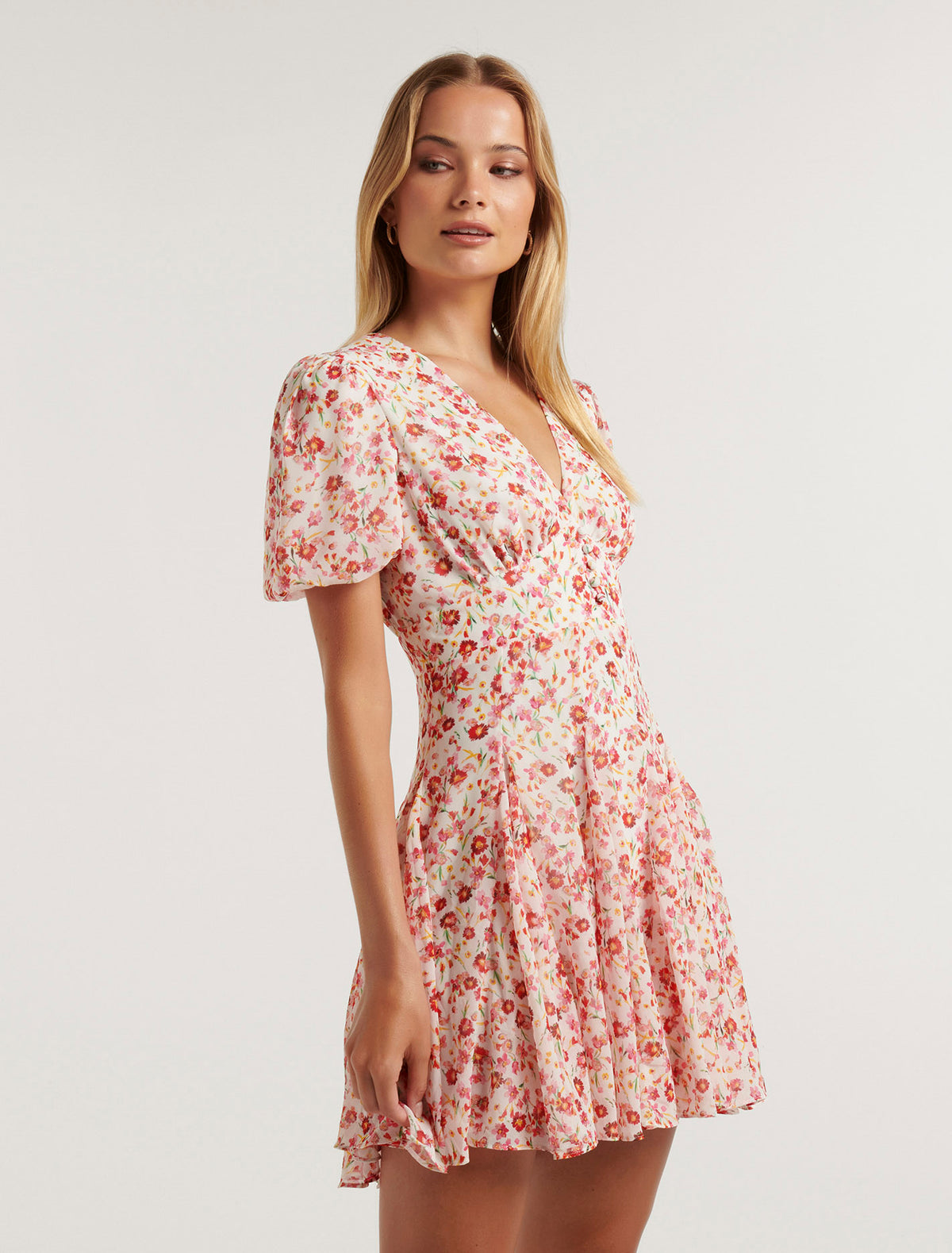 Amelia Printed Empire Mini Dress Jamieson Ditsy