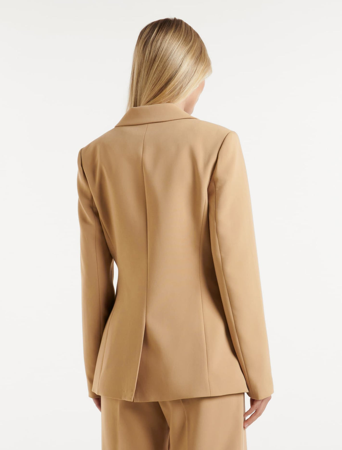 Emmie Fitted Single Breasted Blazer Camel Suit