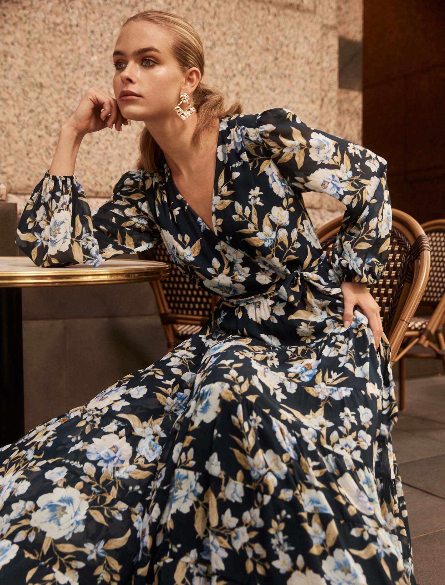 Amelie Tiered Maxi Dress Augustine Floral