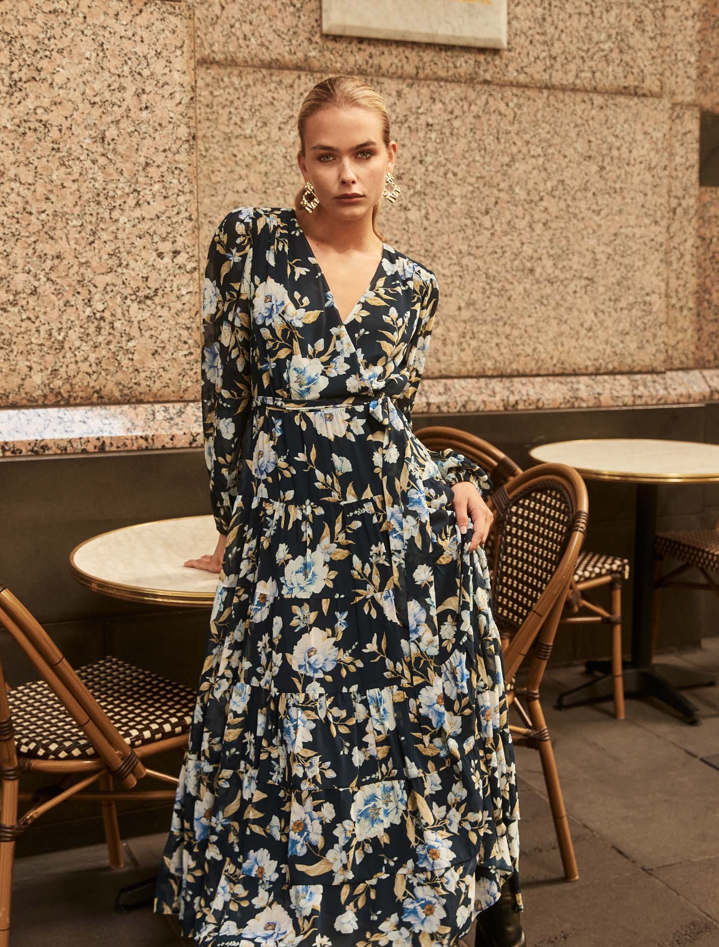 Amelie Tiered Maxi Dress Augustine Floral