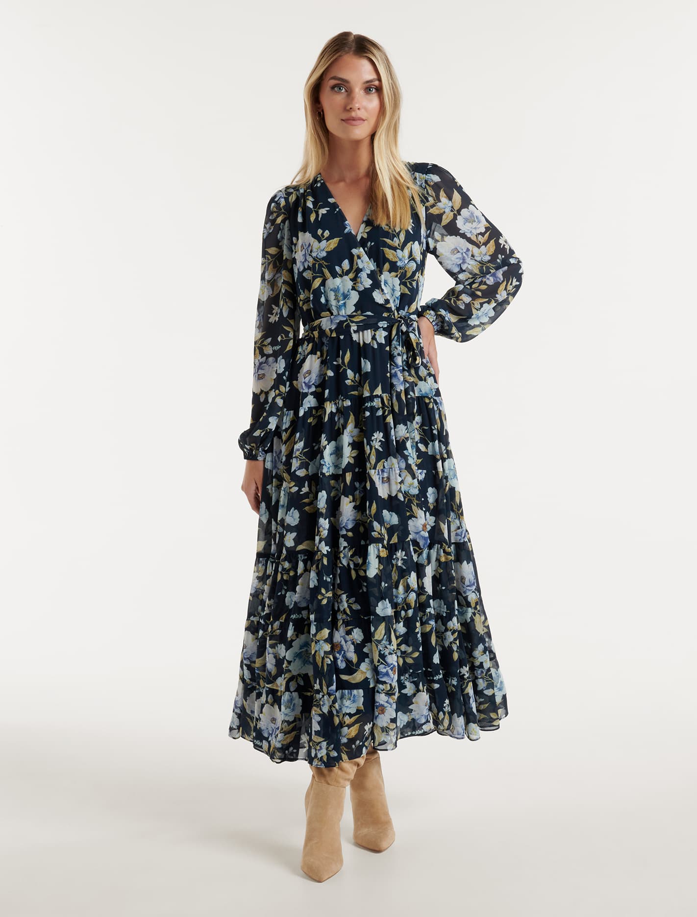 Amelie Tiered Maxi Dress Augustine Floral
