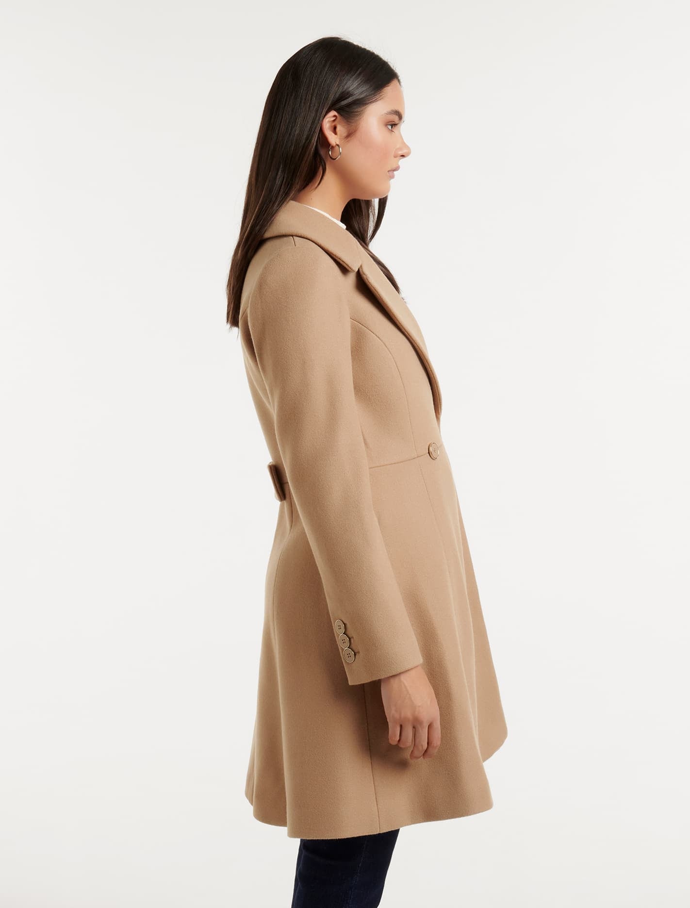 Esther Fit and Flare Coat Camel
