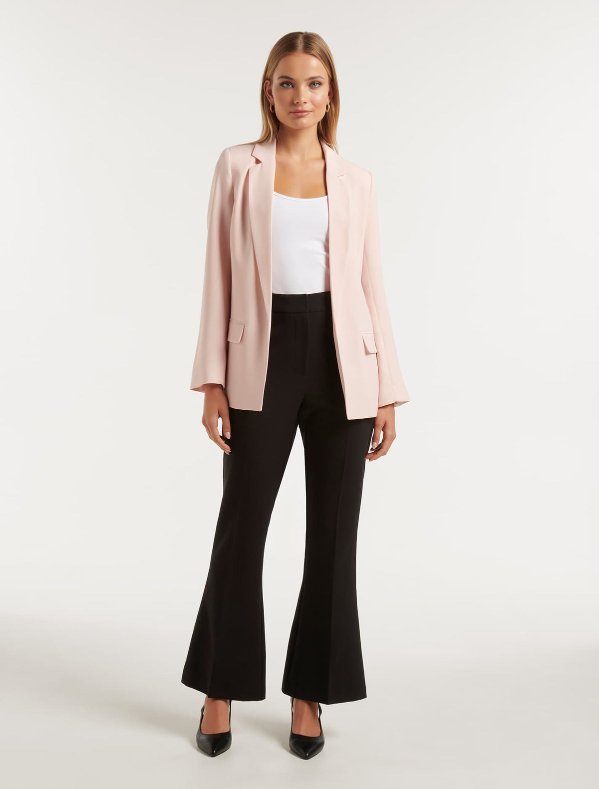 Bella Boyfriend Blazer Light Pink Tint