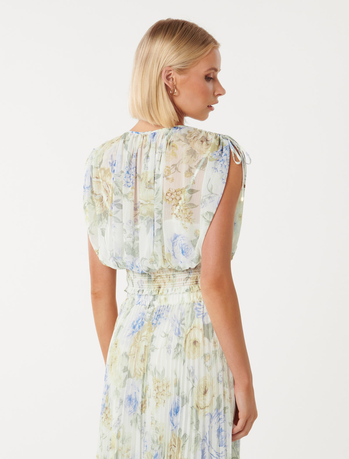 Eden Ruched Waist Sleeveless Blouse Porcelain Isla