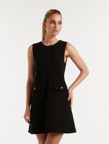 Violet Workwear Mini Dress Black