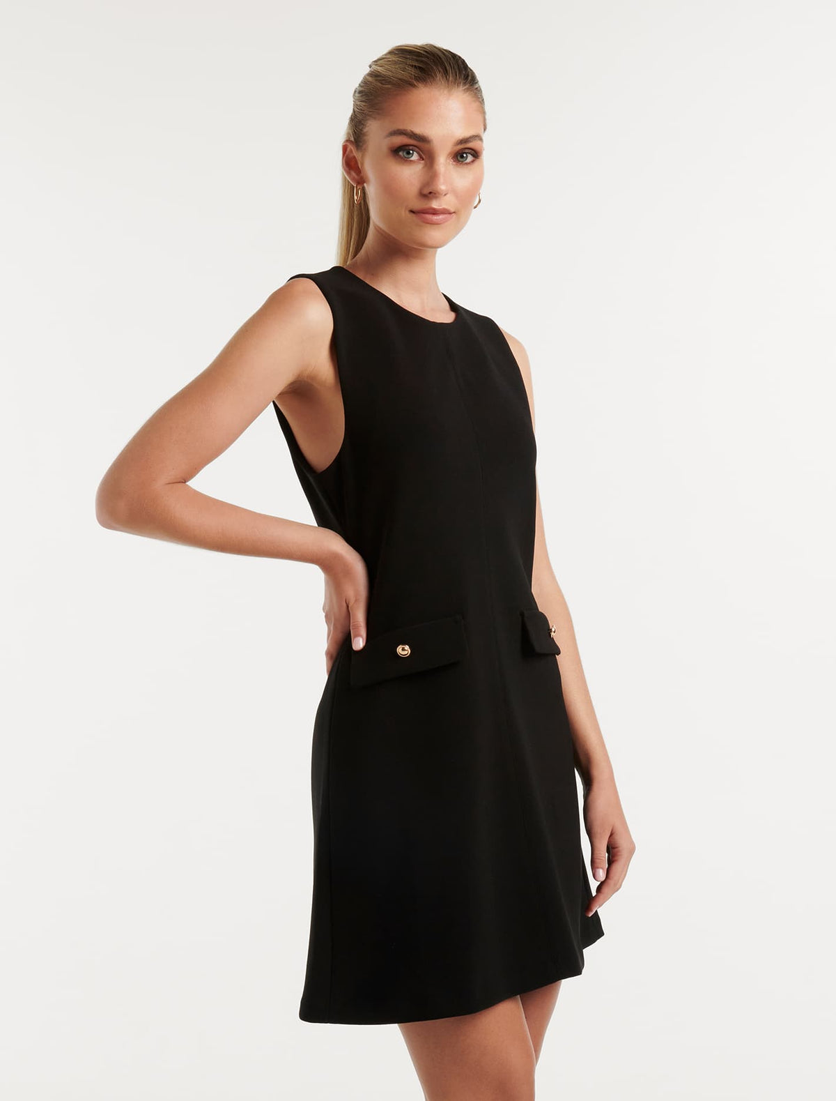Violet Workwear Mini Dress Black