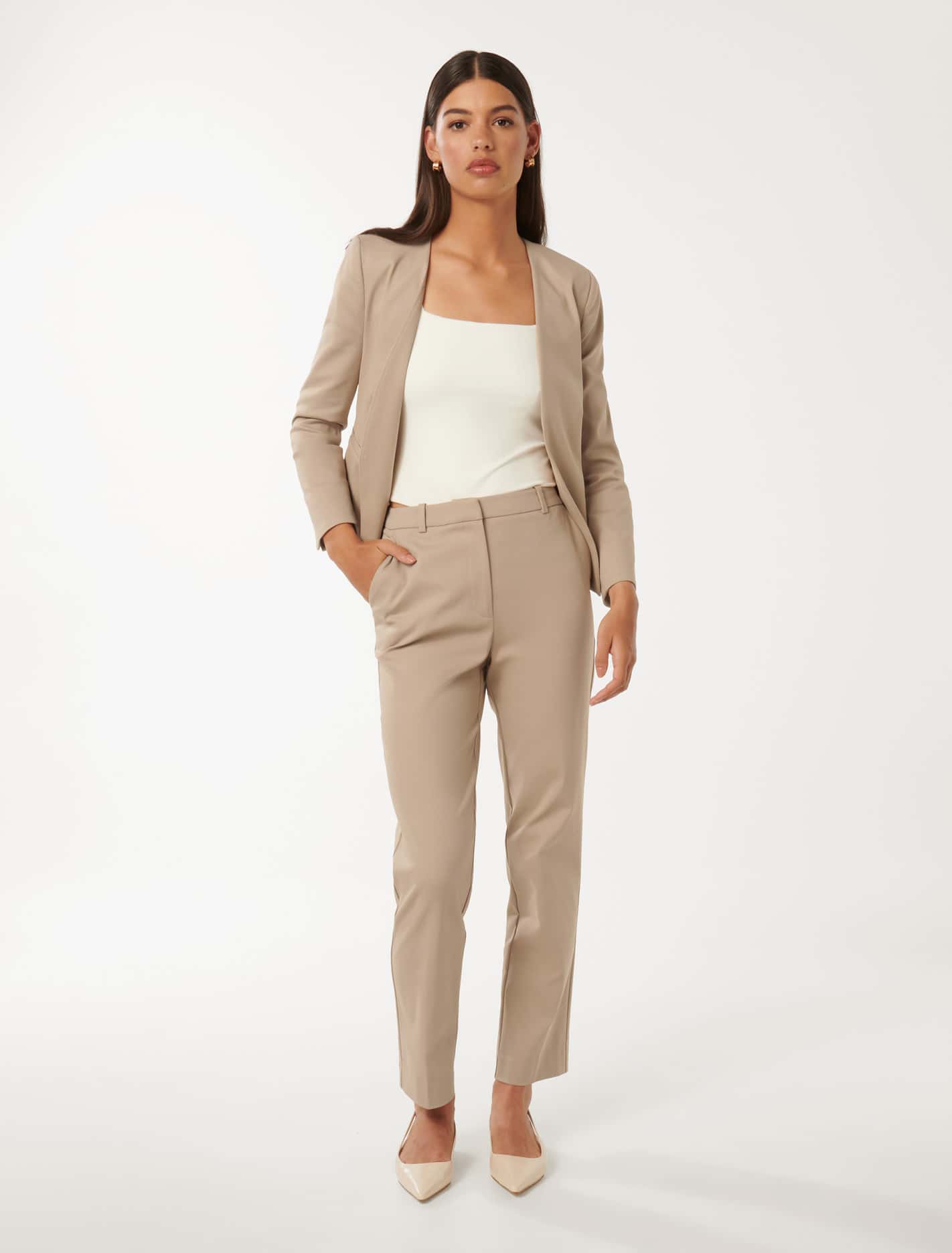 Alyssa Fitted Blazer Desert Taupe Suit