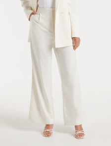 Elle Pinstripe Pant Ivory Pinstripe Suit