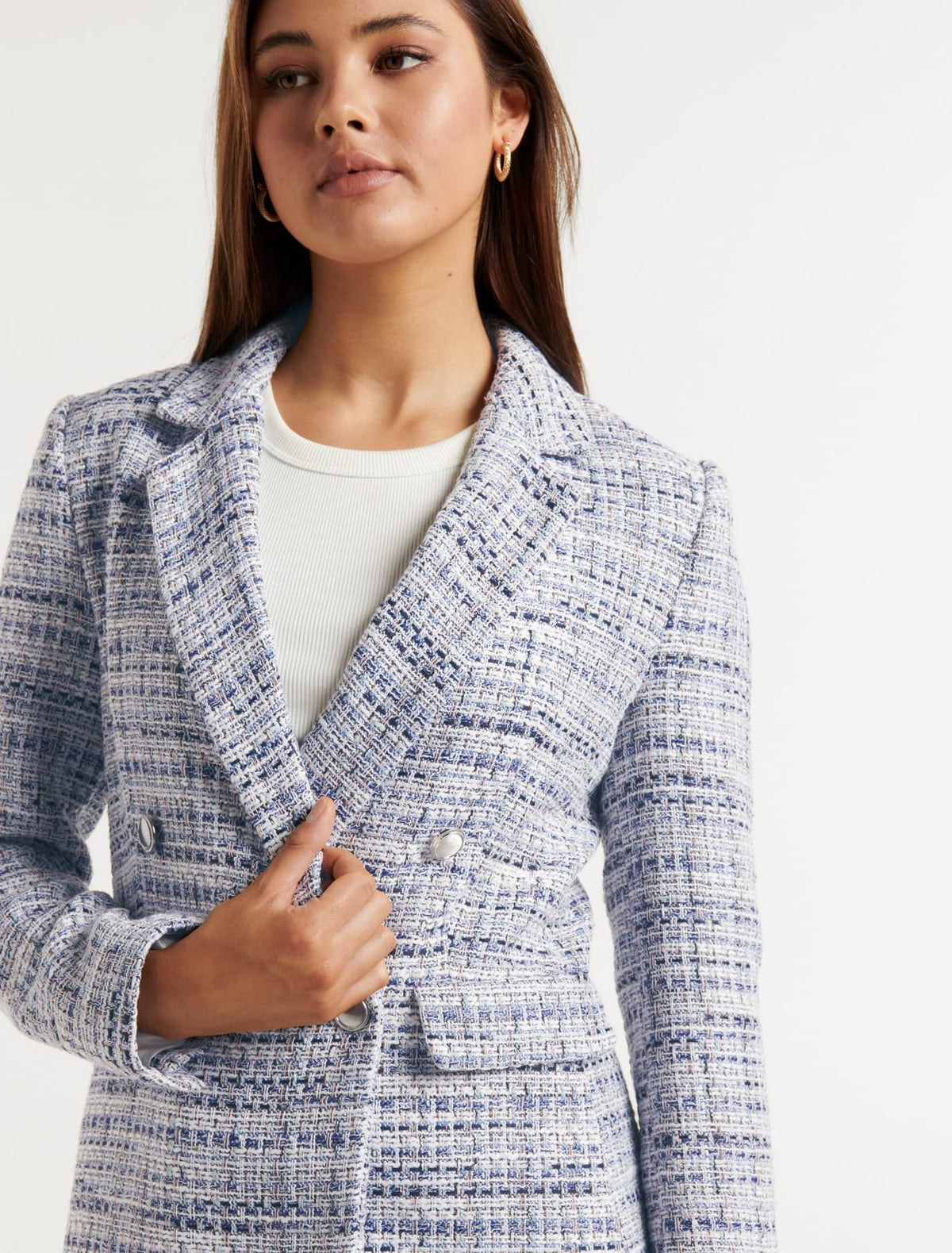 Bianca Boucle Jacket Blue Multi Suit