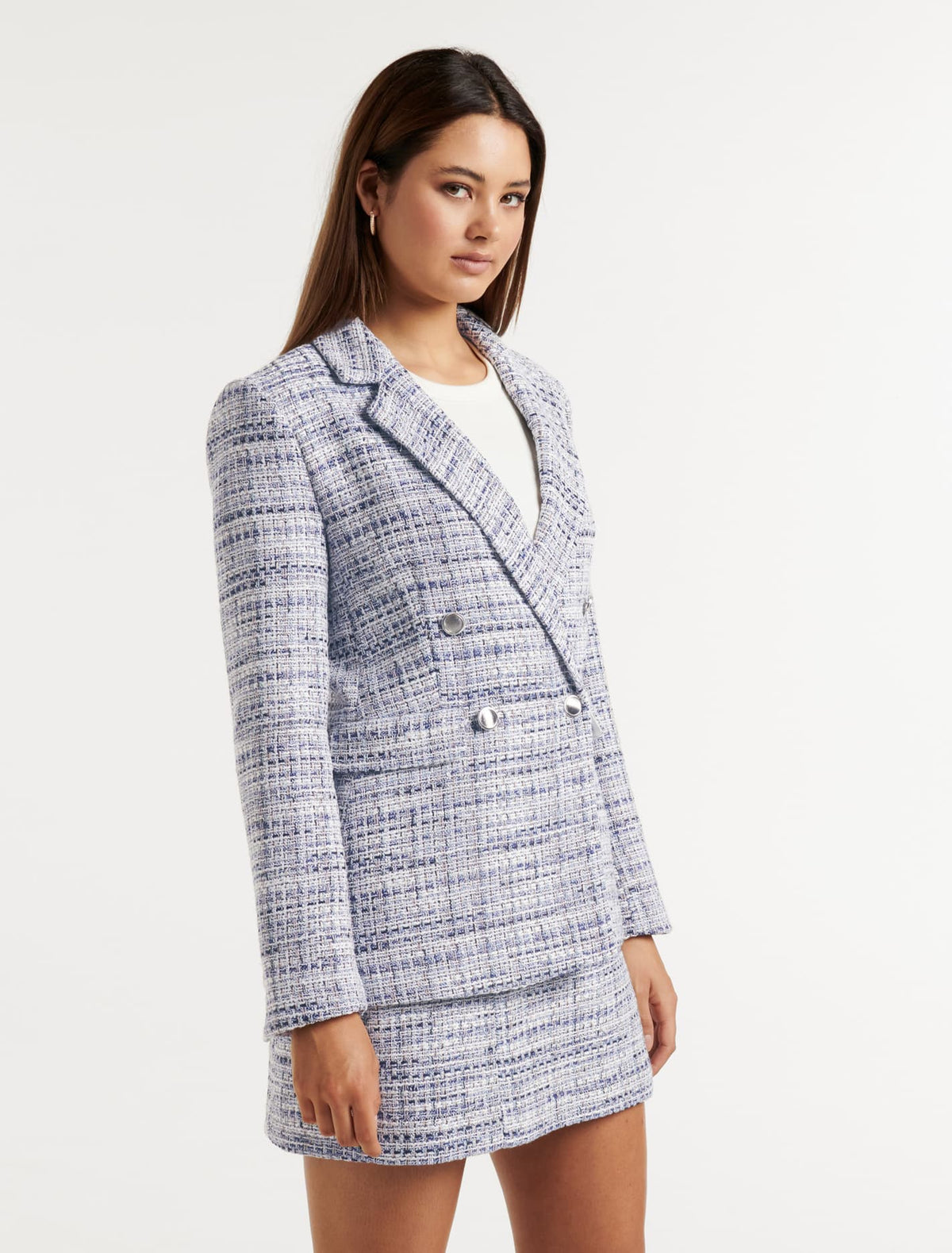 Bianca Boucle Jacket Blue Multi Suit