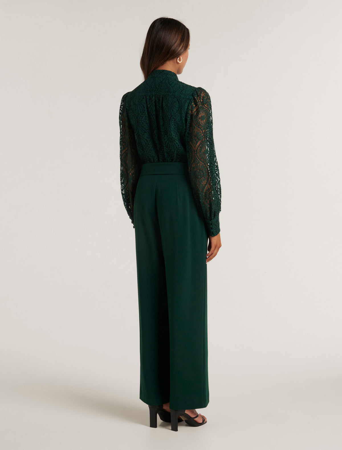 Eddie Petite Lace Jumpsuit Green