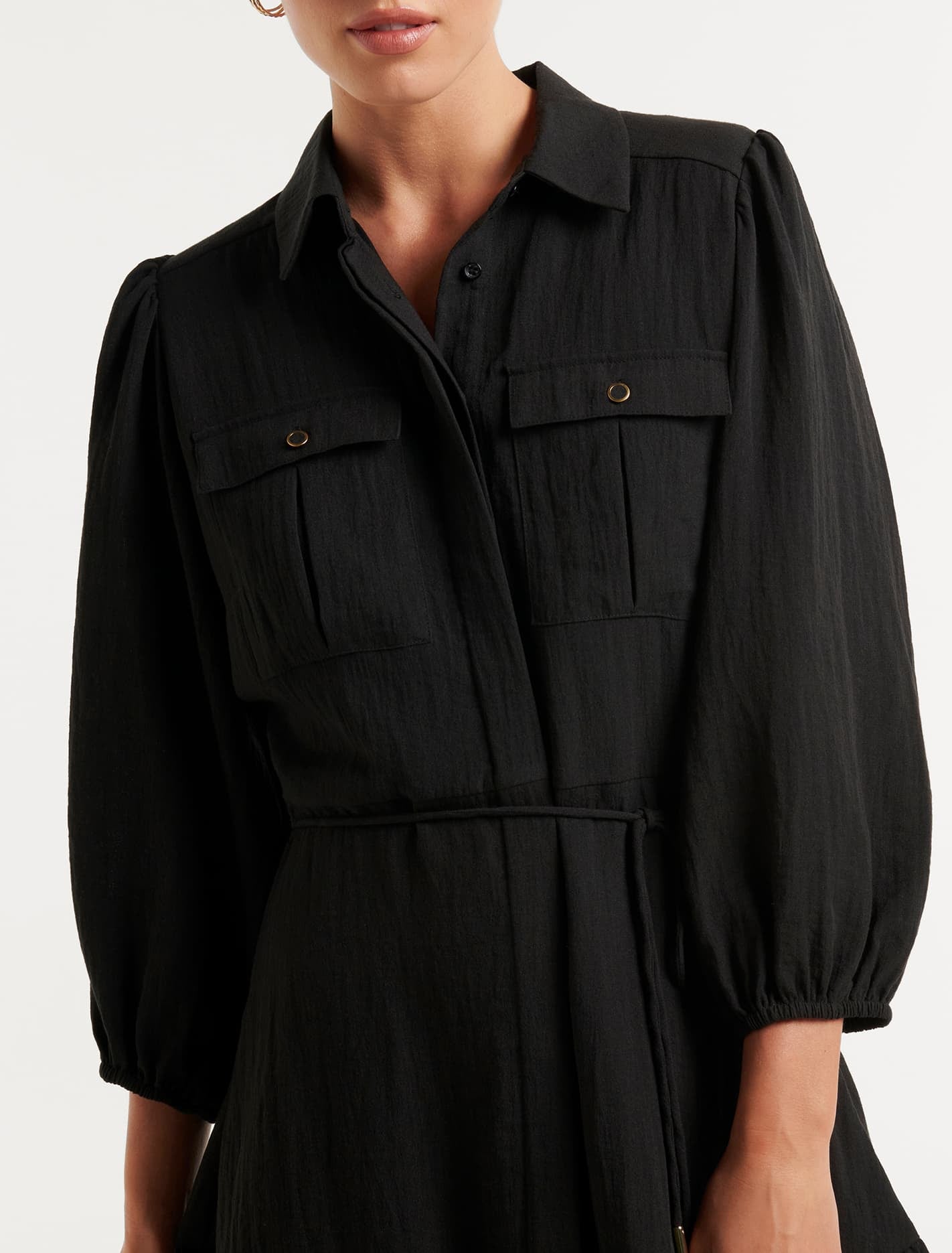 Annabelle Shirt Dress Black
