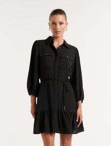 Annabelle Shirt Dress Black