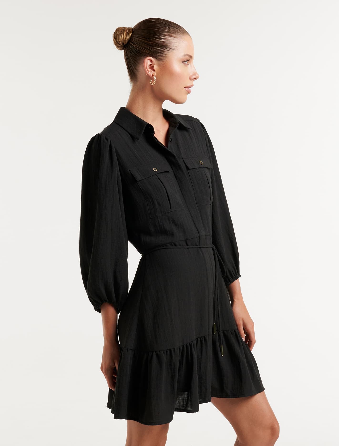 Annabelle Shirt Dress Black