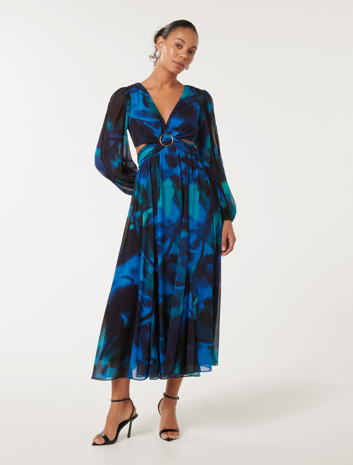 Becca Cut Out Maxi Dress Rosalia Floral
