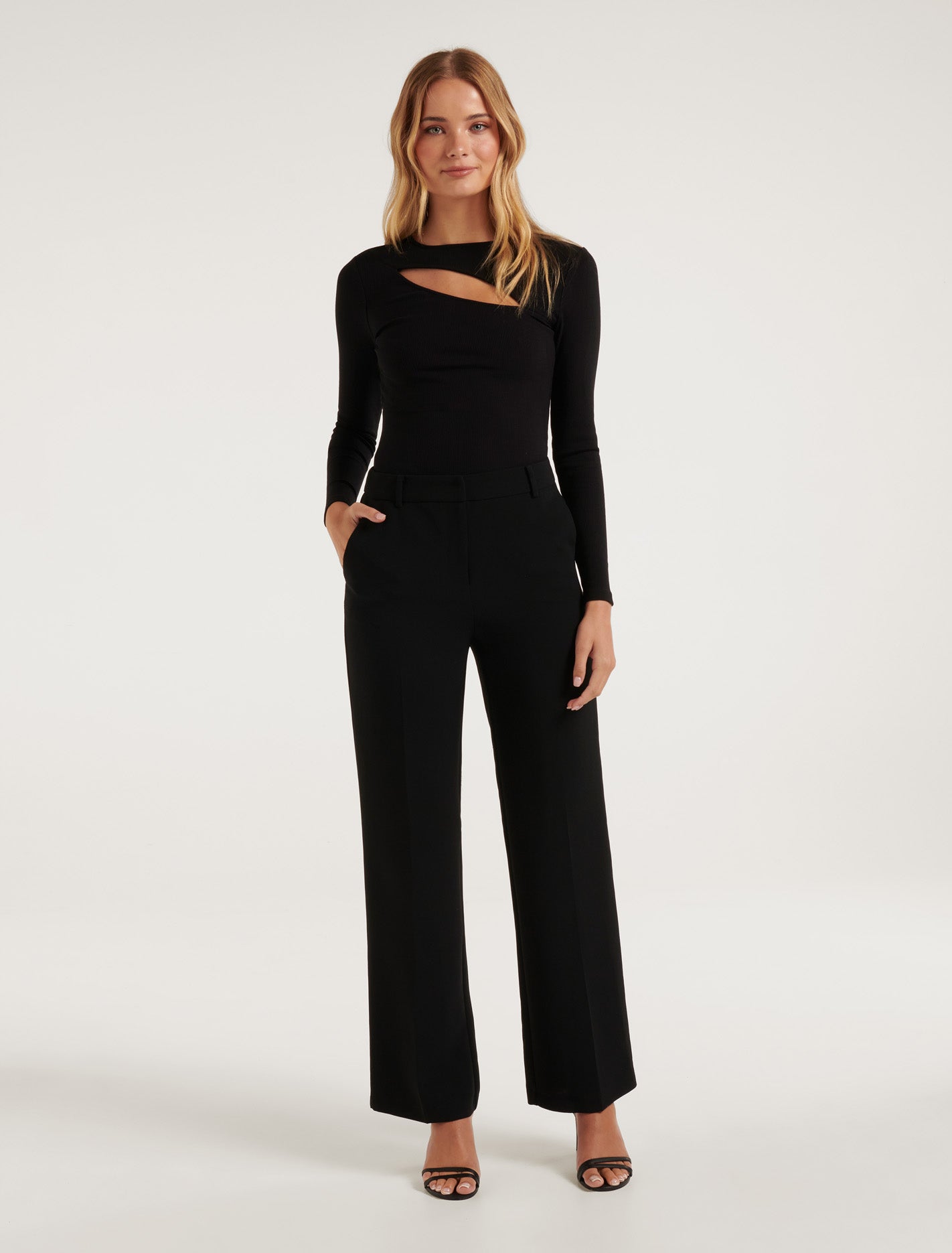 Josie Straight Leg Pant Black