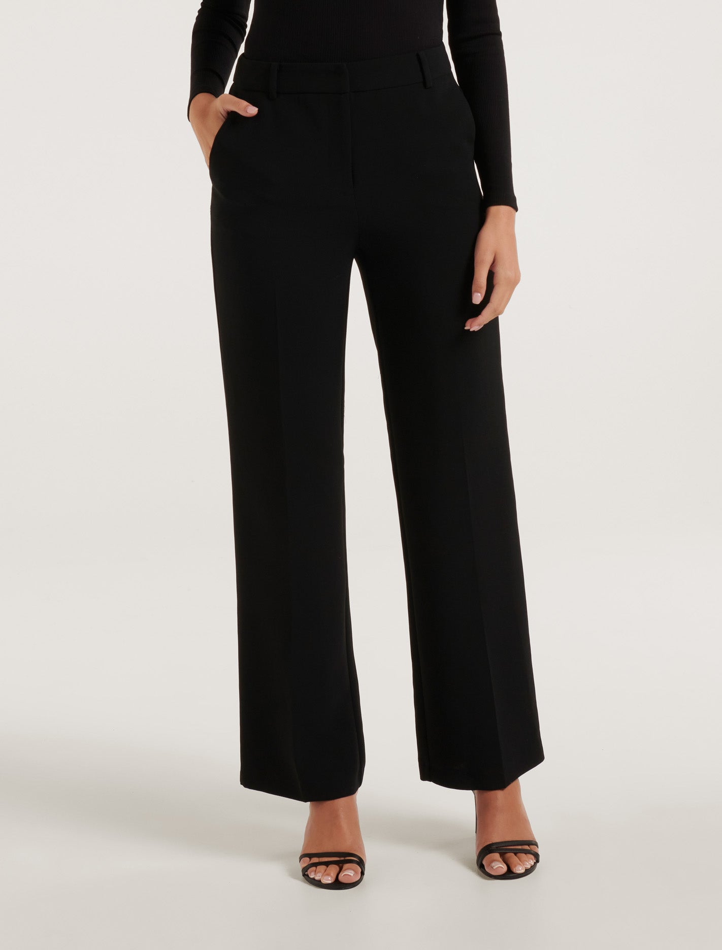 Josie Straight Leg Pant Black