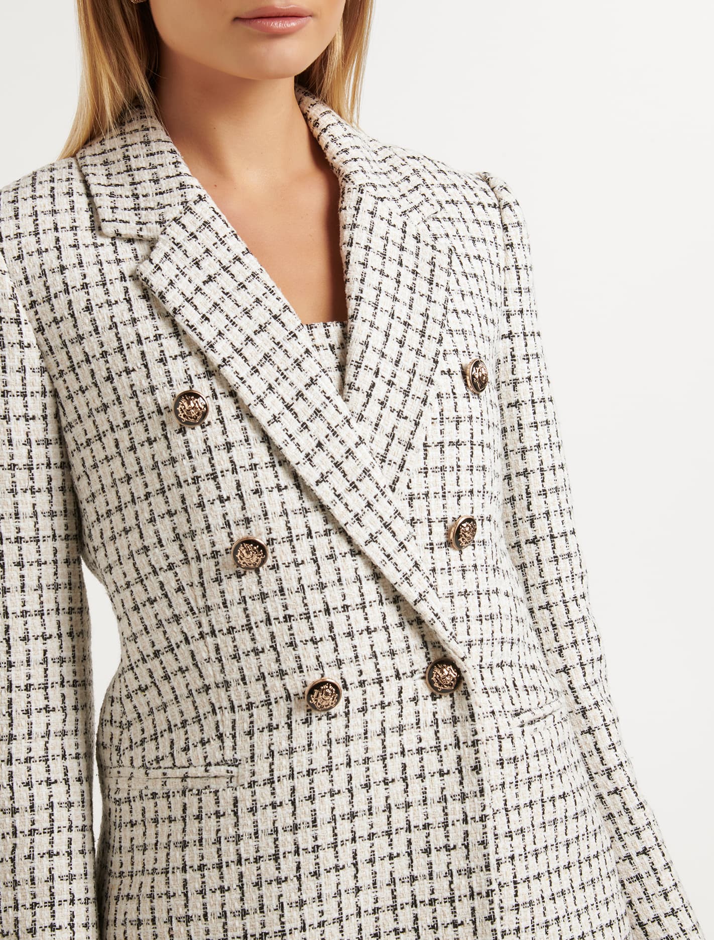Pearl Boucle Jacket Cream/Black Boucle Suit