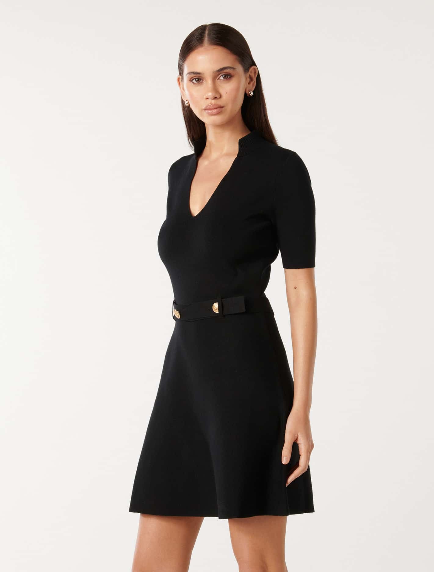 Alex Mini Knit Dress Black