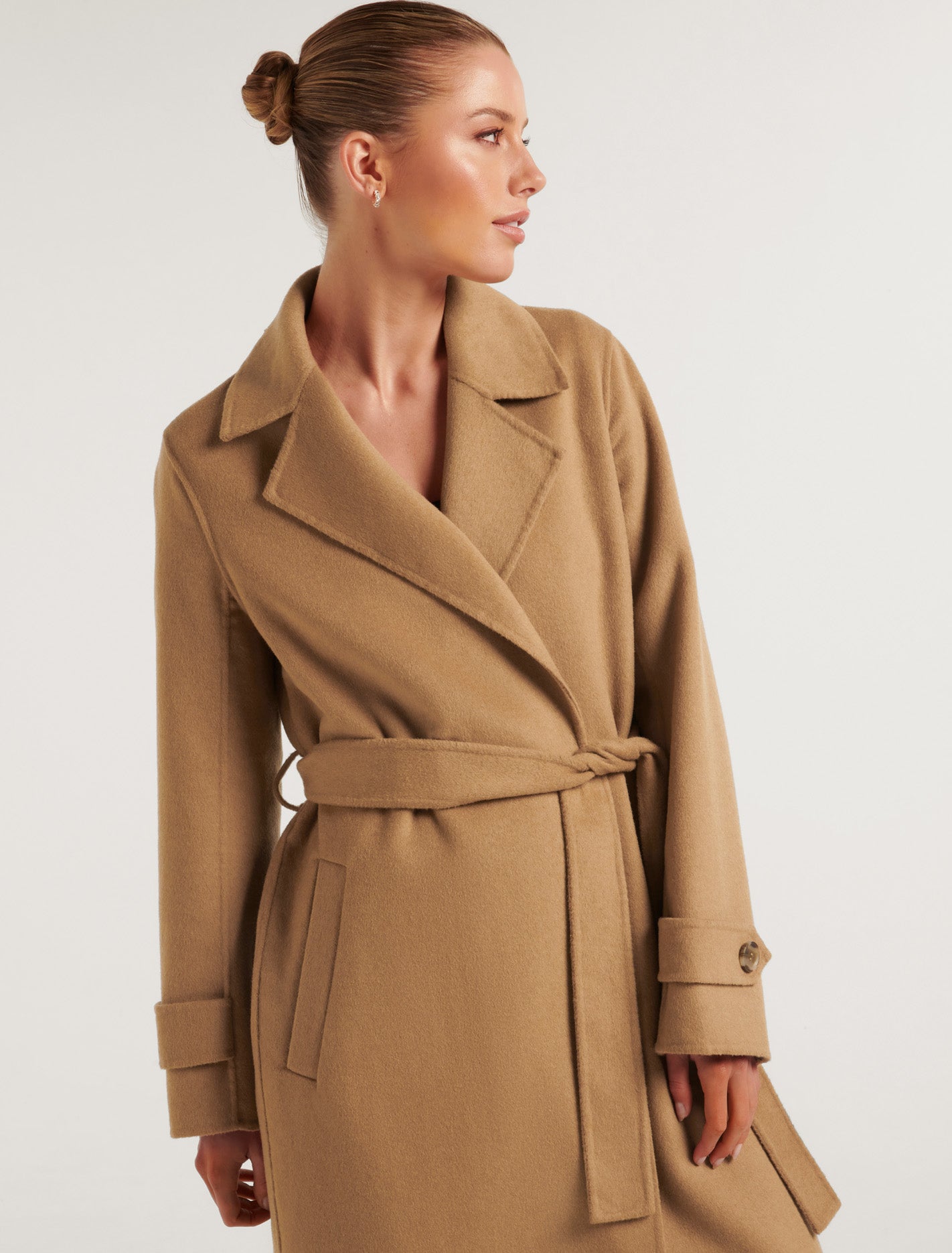 Devon Felled Coat Mid Camel