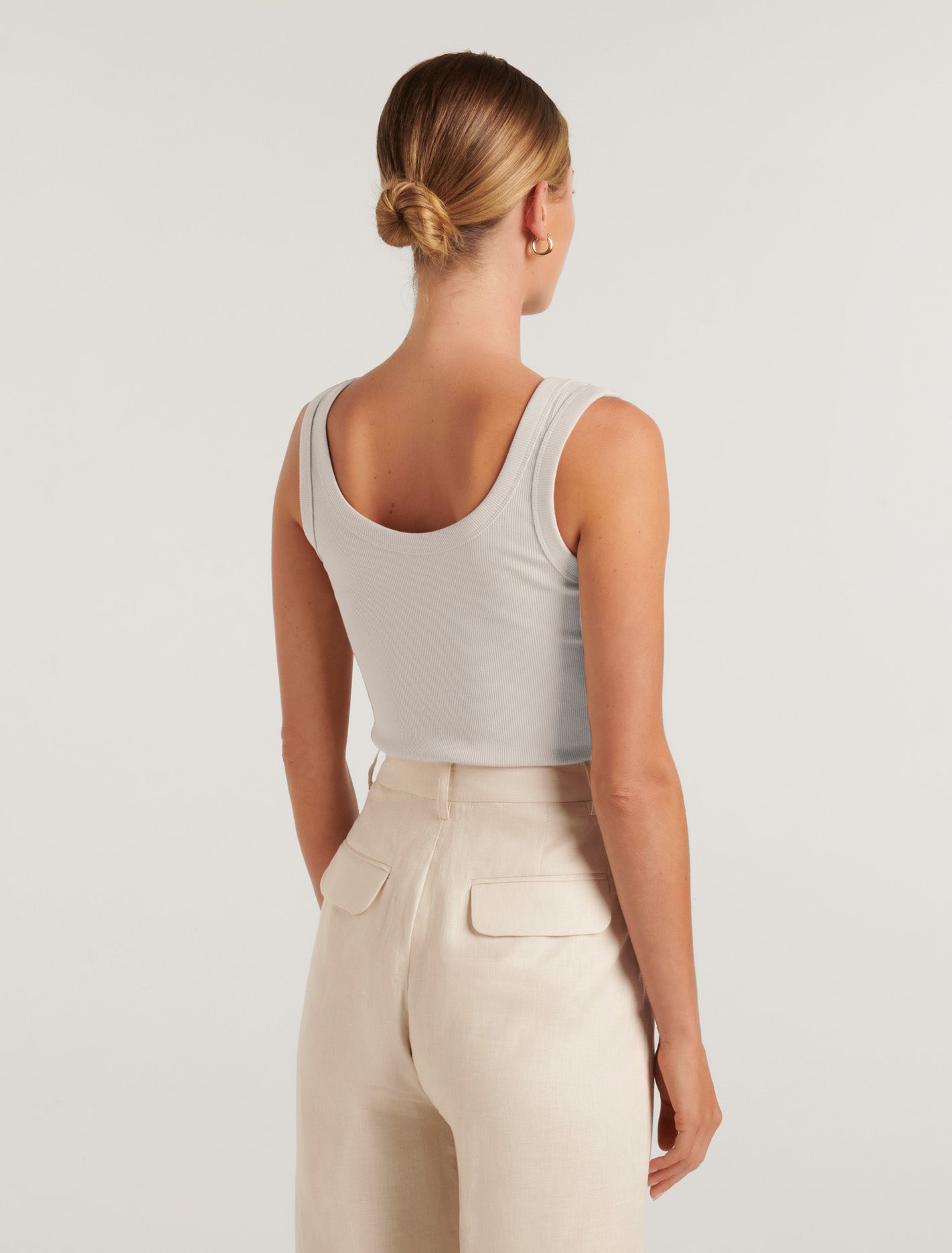 Riley Scoop Neck Tank Stone