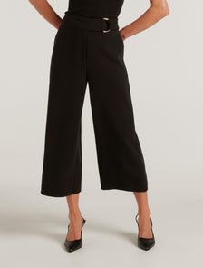 Wanda D-Ring Culotte Pant Black