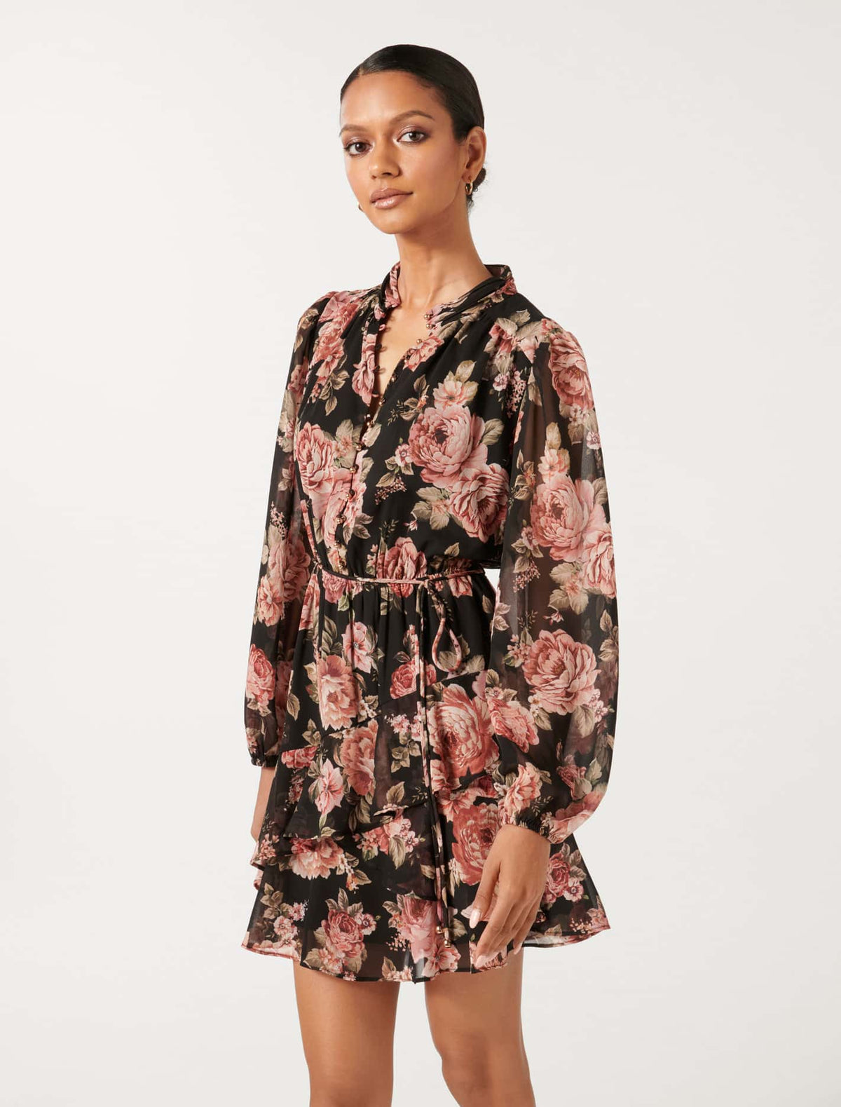 Joanna Petite Mini Dress Romsey Floral