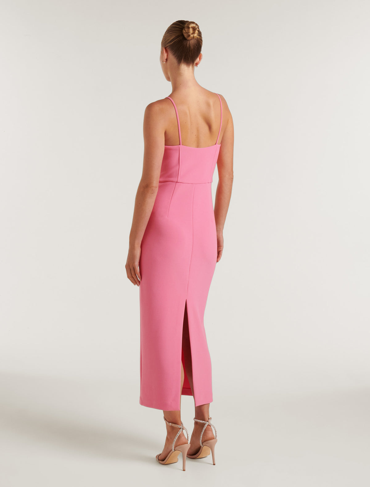 Elsa Corset Bodycon Midi Carnation Pink