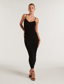 Charlie Corset Knit Dress Black