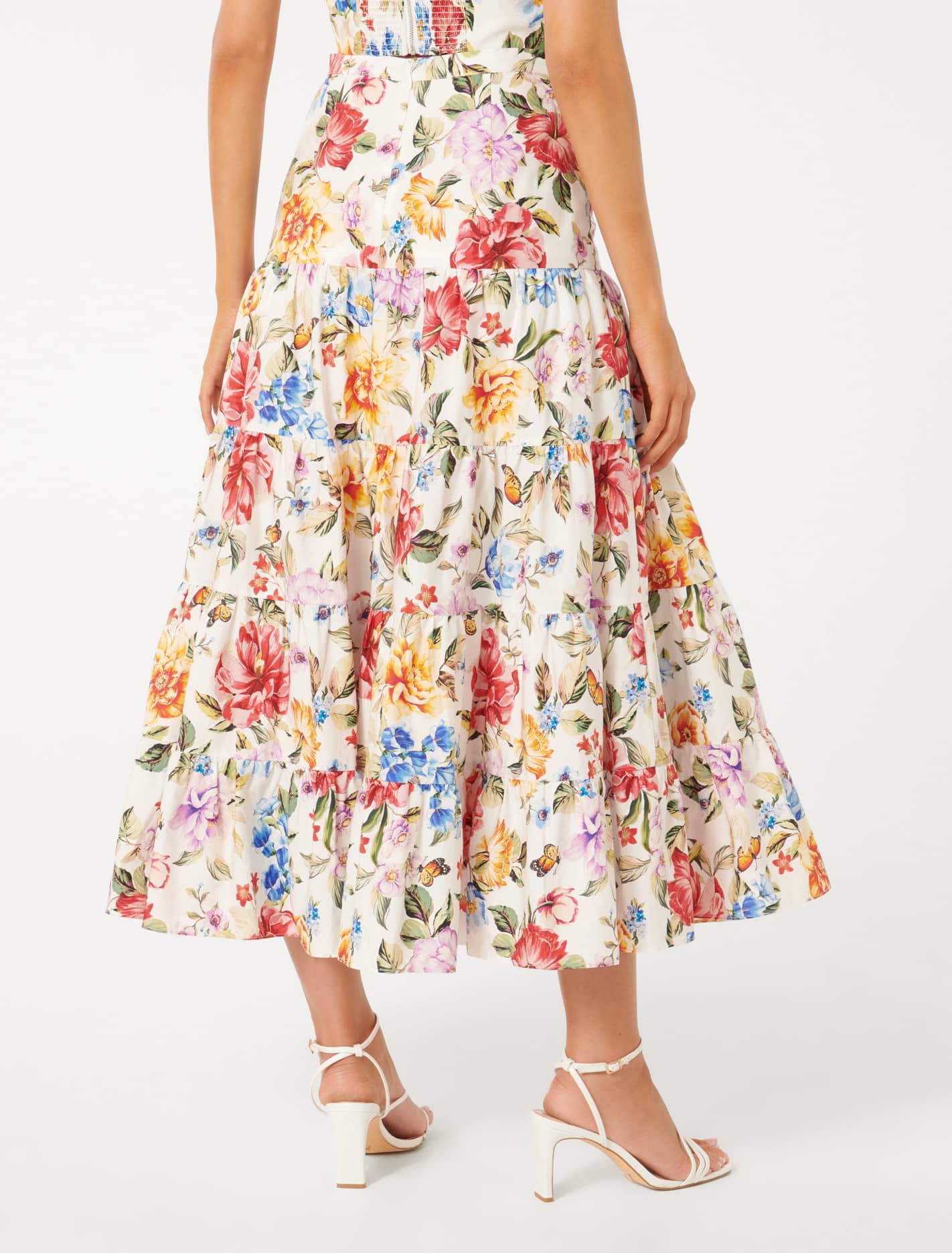 Tilly Tiered Midi Skirt Tivoli Floral