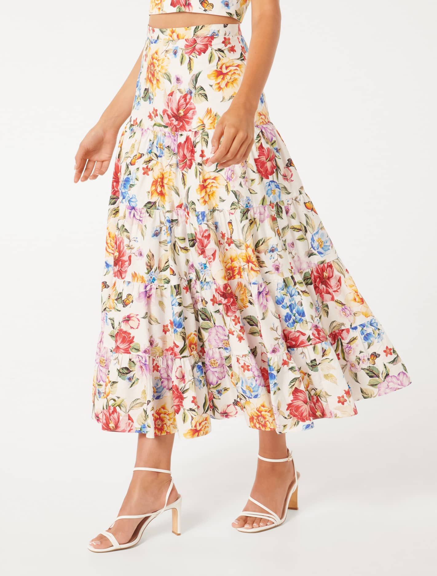 Tilly Tiered Midi Skirt Tivoli Floral