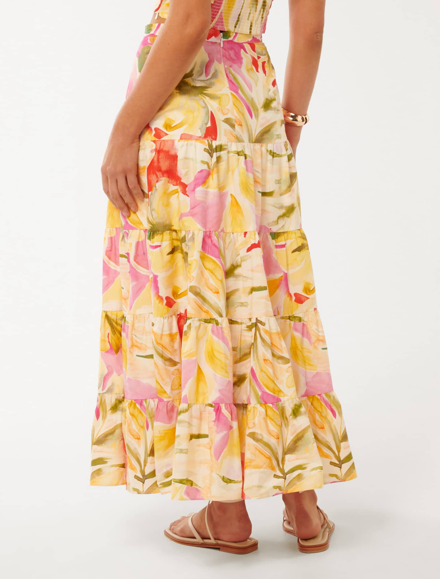 Tilly Tiered Midi Skirt Capella Co-ord