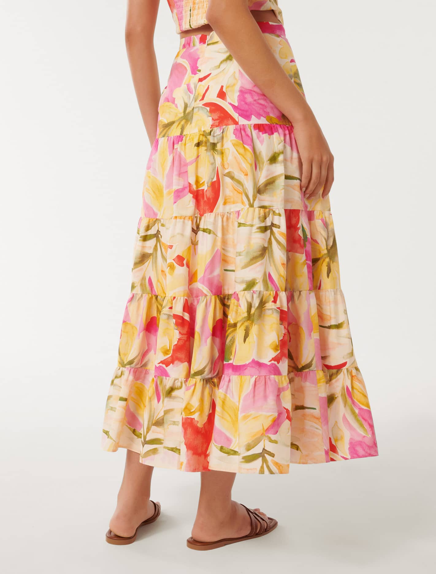 Tilly Tiered Midi Skirt Capella Co-ord