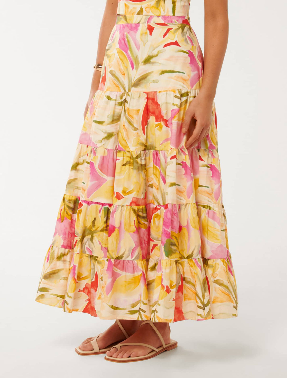 Tilly Tiered Midi Skirt Capella Co-ord
