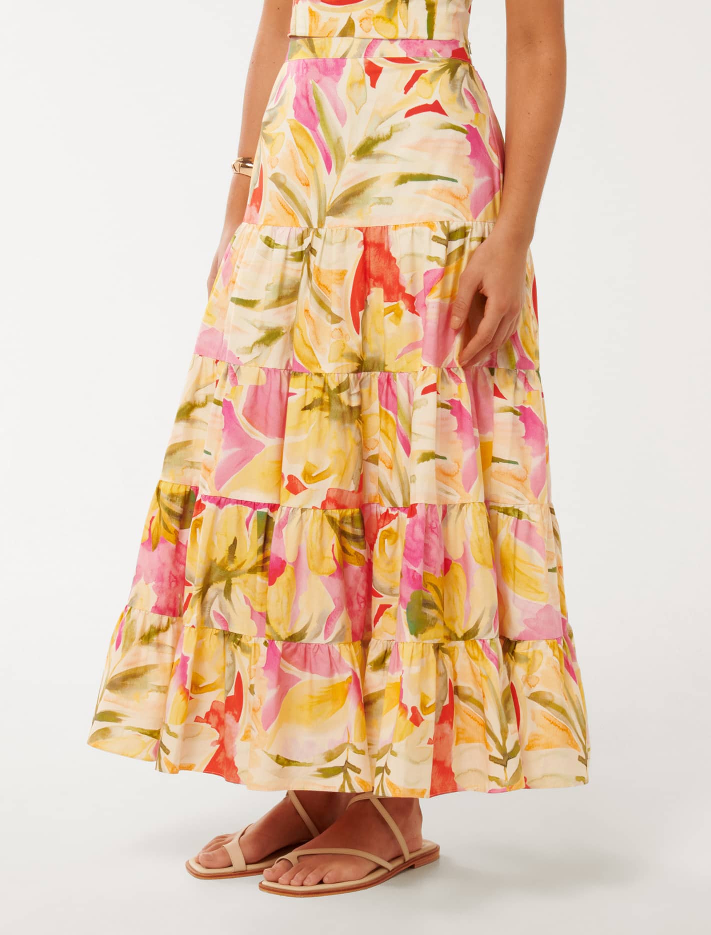 Tilly Tiered Midi Skirt Capella Co-ord