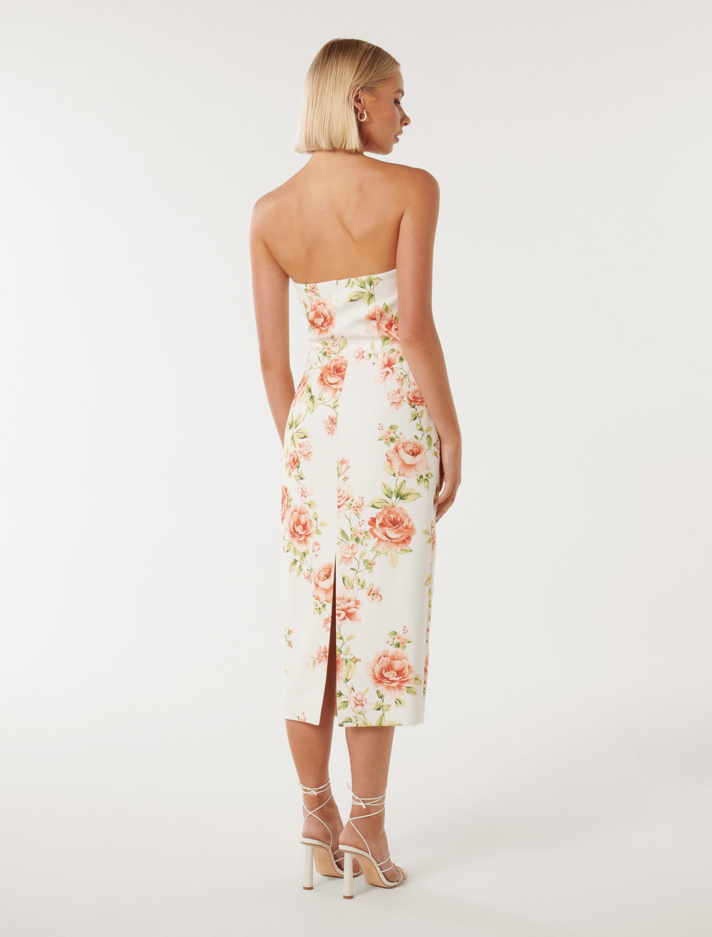 Tiana Strapless Midi Easton Floral