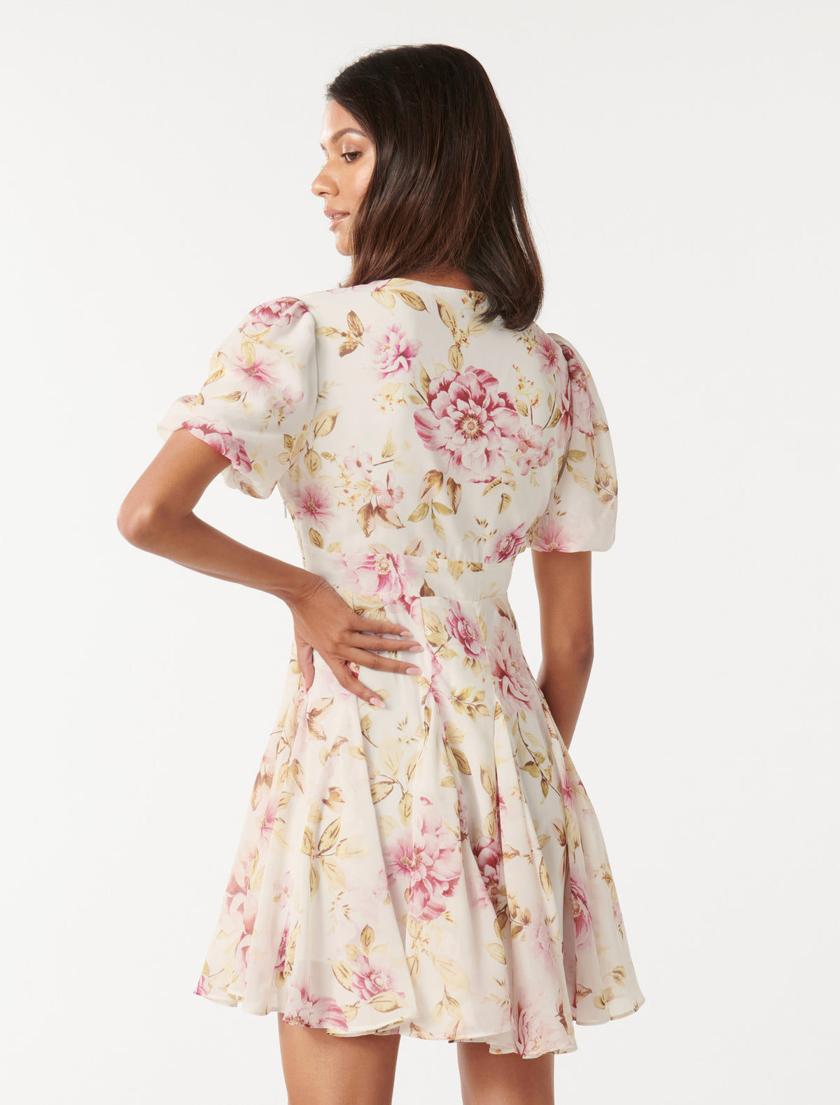 Amelia Petite Empire Mini Dress Delaney Floral
