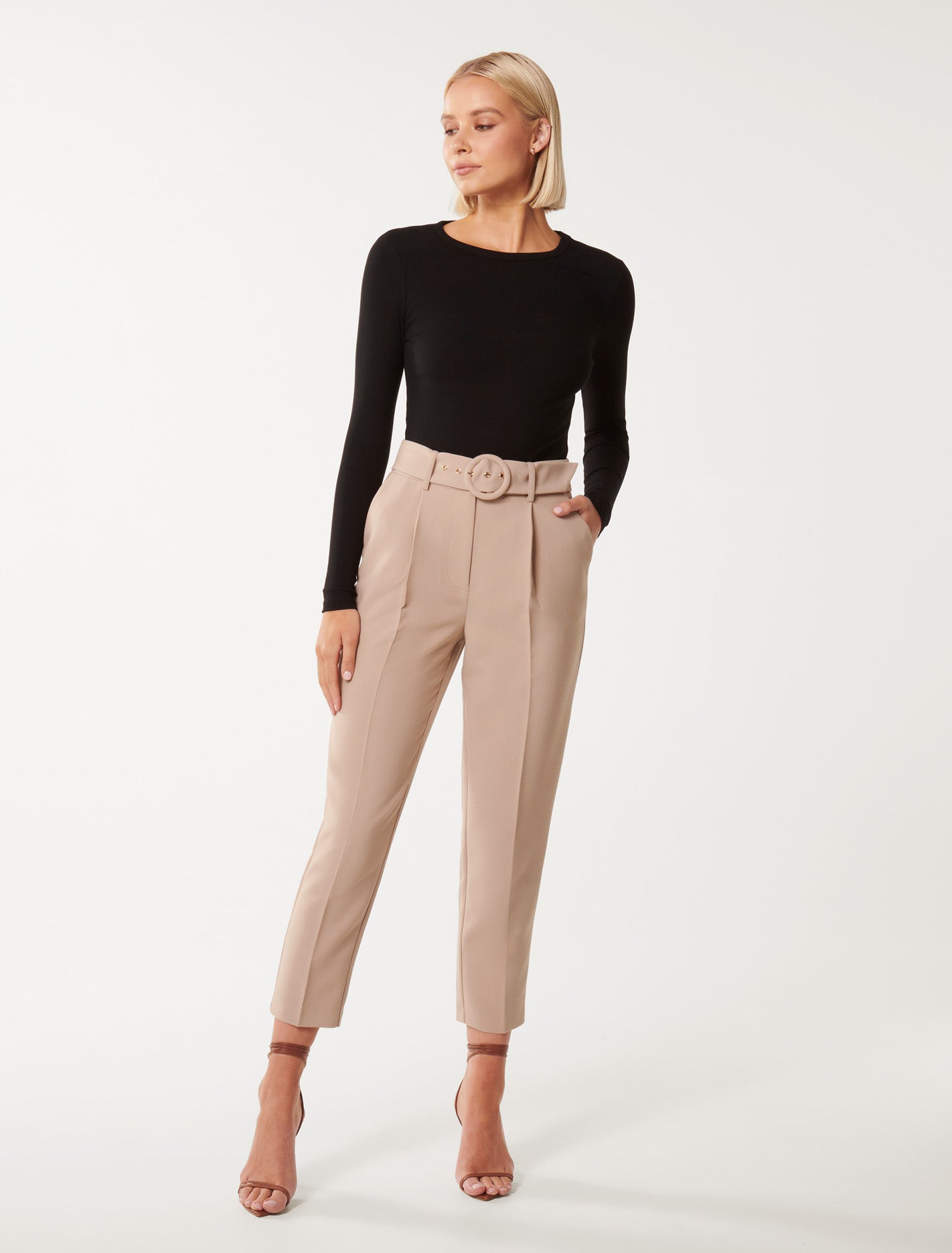 Olivia Tapered Pant Neutral