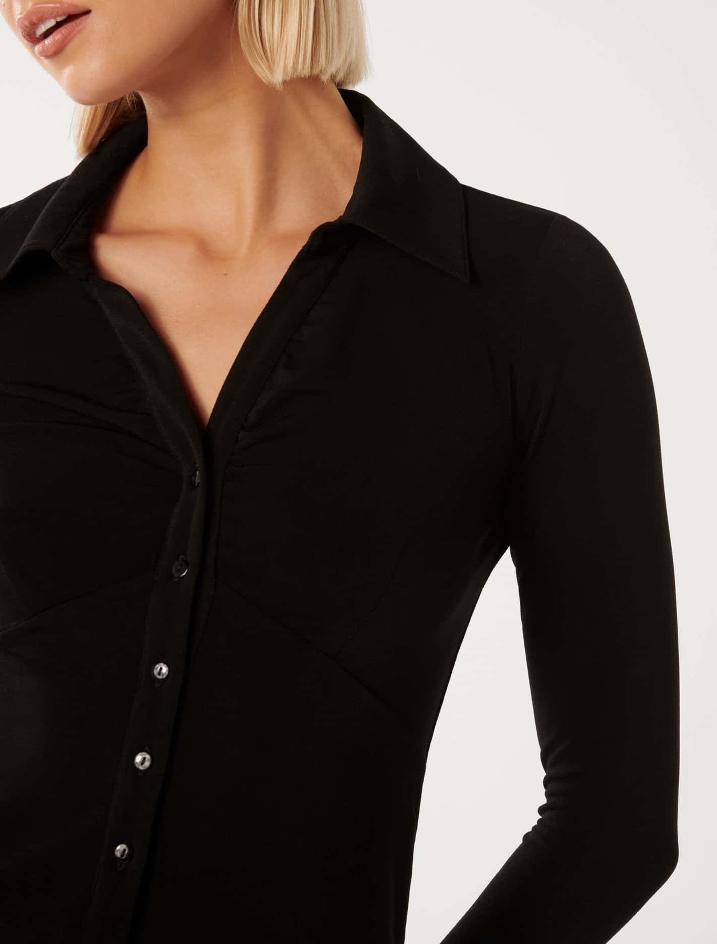Terri Crepe Shirt Black