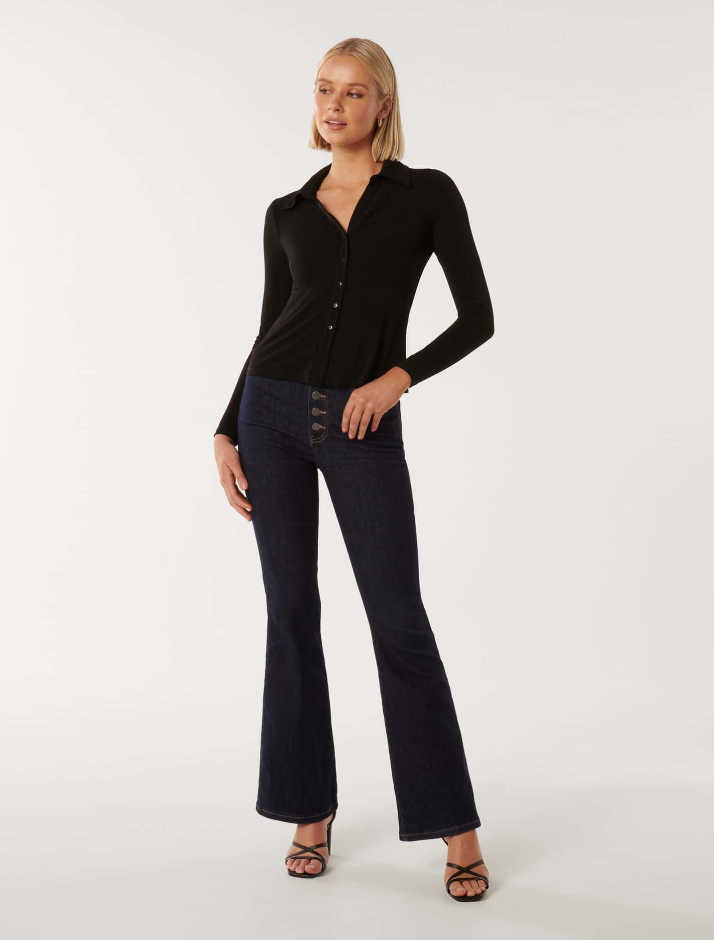 Terri Crepe Shirt Black