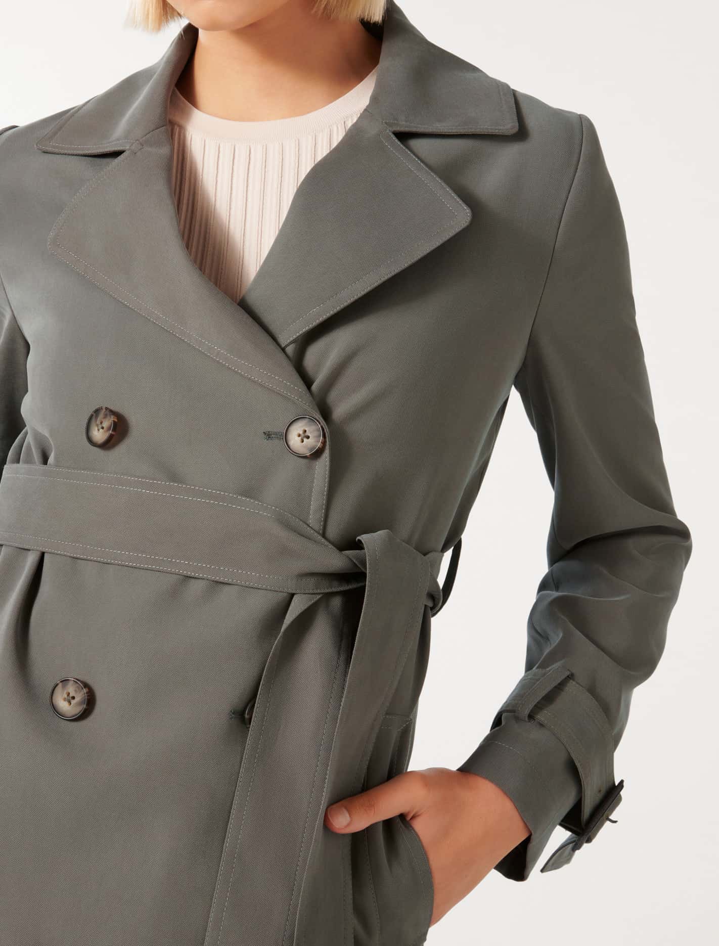 Darlah Soft Trench Olive