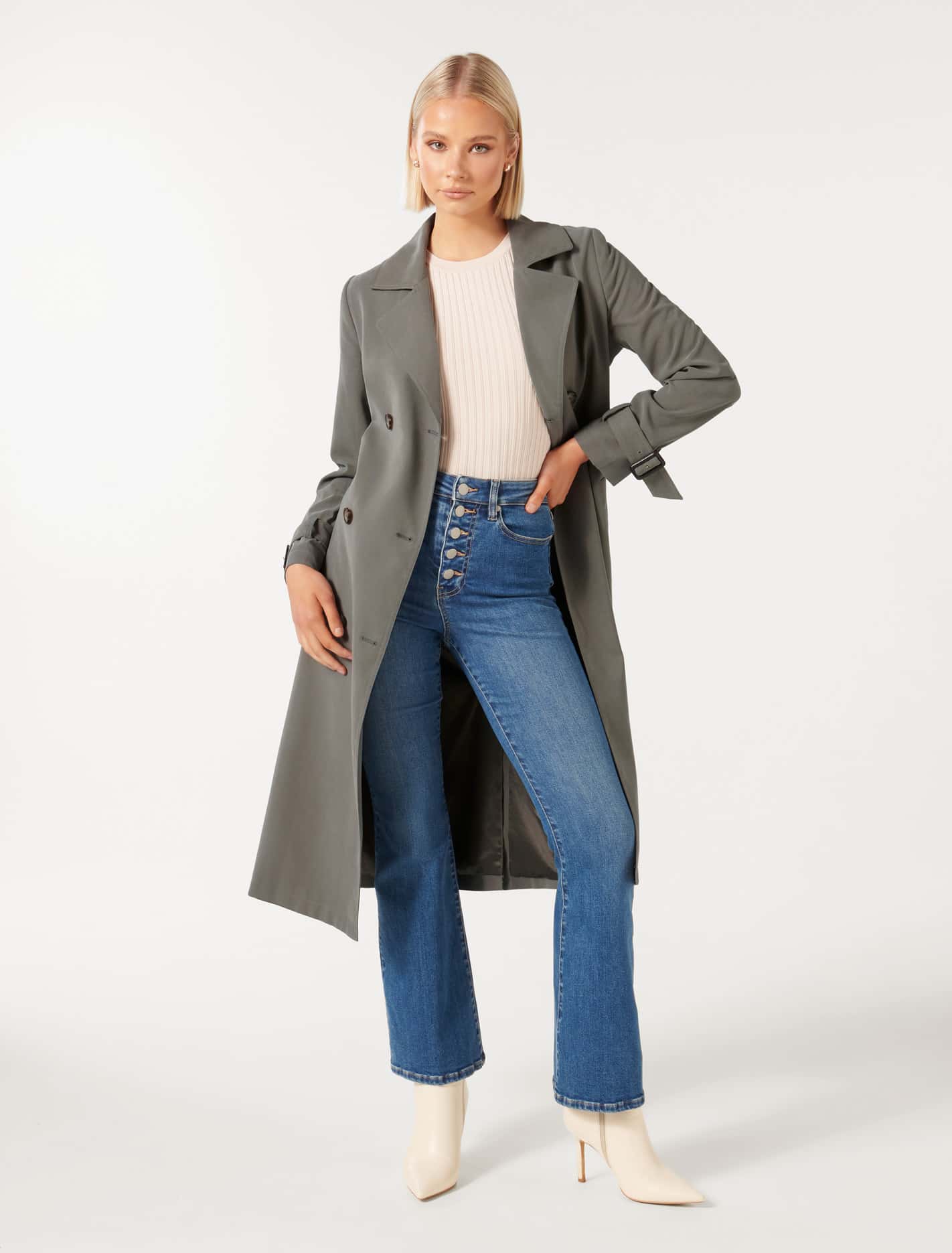 Darlah Soft Trench Olive