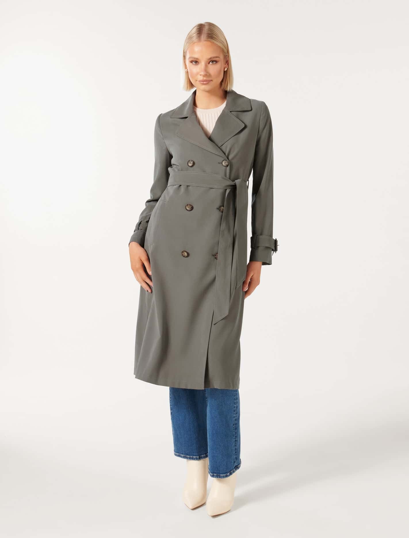 Darlah Soft Trench Olive