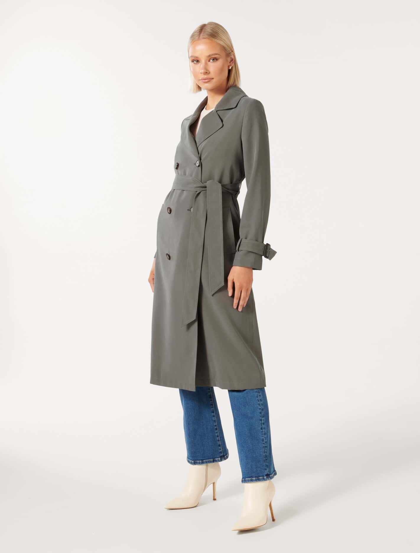 Darlah Soft Trench Olive