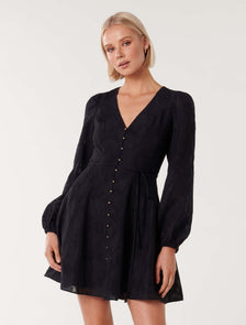 Carina Button Front Mini Navy