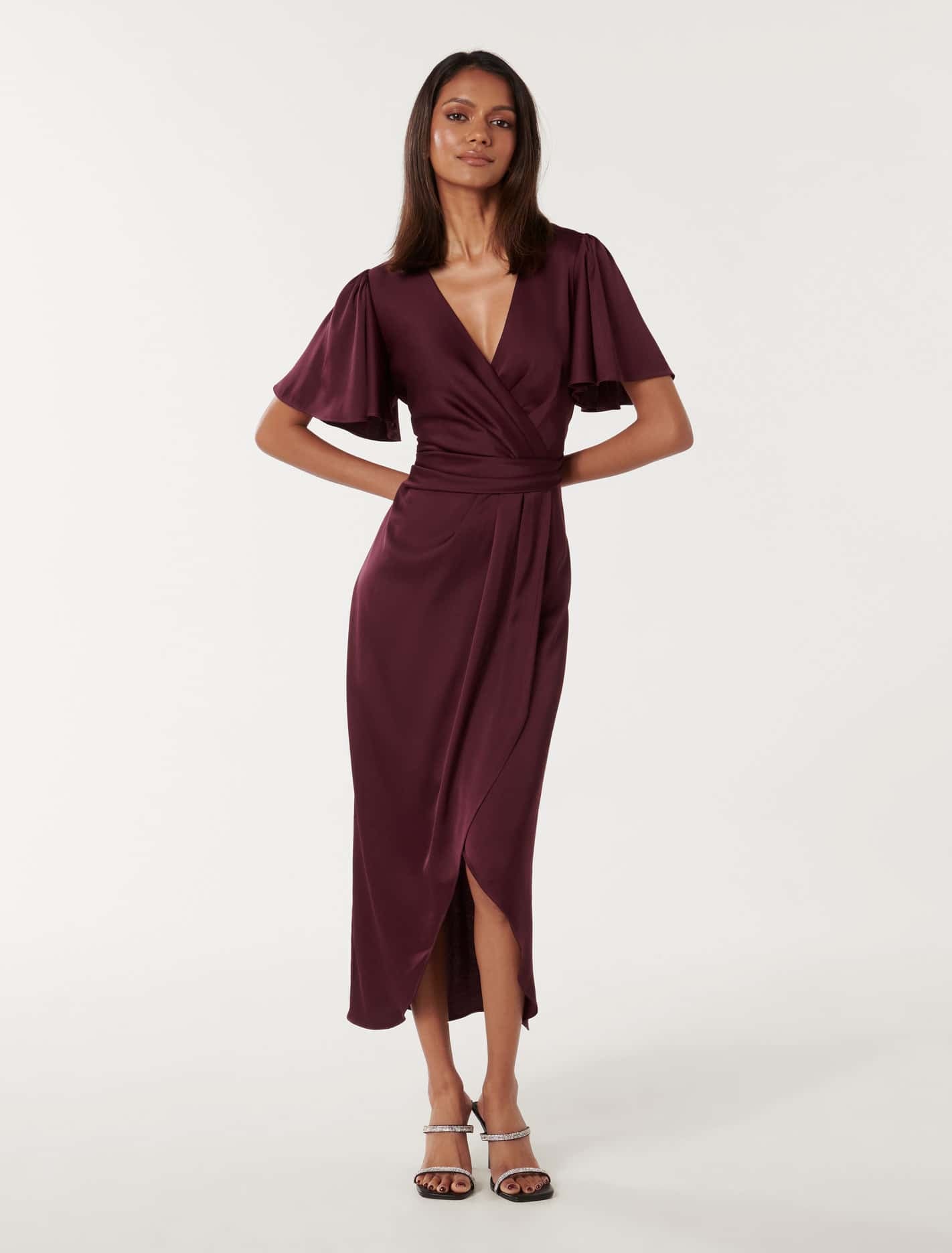 Estelle Petite Flutter Sleeve Dress Imperial Port